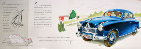 Borgward Hans 1800 Diesel Modelprogram 1952 Carbrochure (10035)